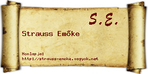 Strauss Emőke névjegykártya