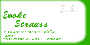 emoke strauss business card